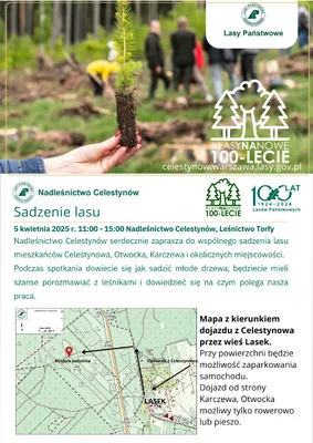 Wiosenne sadzenie lasu w Nadleśnictwie Celestynów